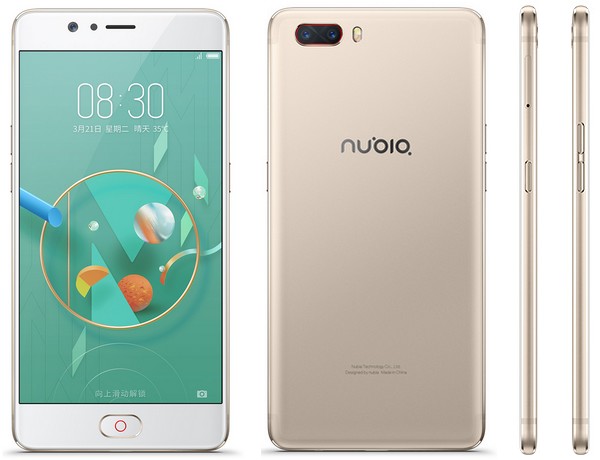 Цельнометаллический смартфон ZTE nubia M2