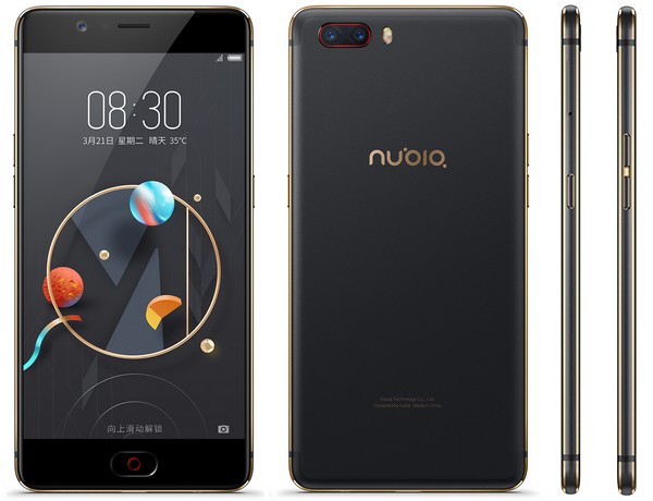 Цельнометаллический смартфон ZTE nubia M2