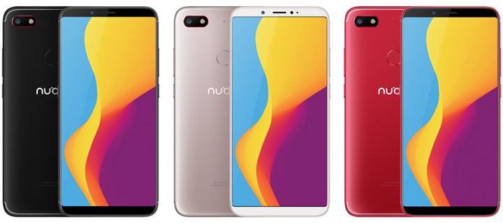 Три цвета смартфона ZTE nubia V18